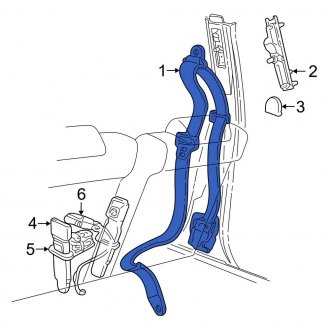 New OEM Rear Right Seat Belt Lap and Shoulder Belt Fits, 2009-2011 Lincoln Town Car - Part # 9W1Z54611B68AB