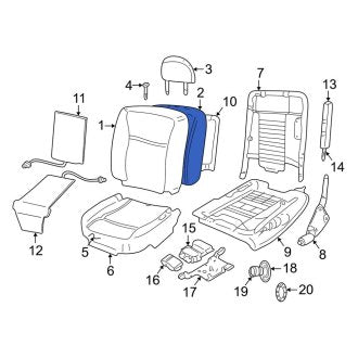 New OEM Front Right Seat Back Cushion Fits, 2011 Lincoln Town Car - Part # BW1Z5464810A