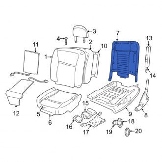 New OEM Front Left Seat Back Frame Fits, 2006-2011 Lincoln Town Car - Part # 6W1Z5461019A