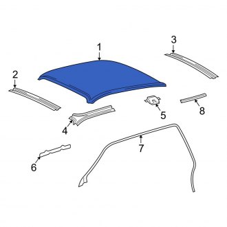 New OEM Roof Panel Fits, 2001-2011 Lincoln Town Car - Part # 5W1Z5450202A
