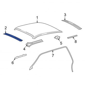 New OEM Front Roof Header Panel Fits, 1998-2011 Lincoln Town Car - Part # 3W1Z5403408AA