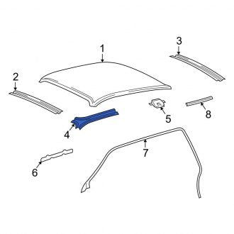 New OEM Right Inner Roof Side Rail Fits, 1998-2011 Lincoln Town Car - Part # 3W1Z5451180AA