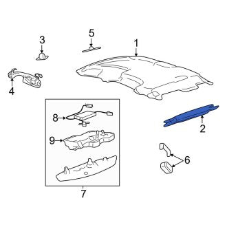 New OEM Left Sun Visor Fits, 2006-2008 Lincoln Town Car - Part # 5W1Z5404105AAB
