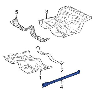 New OEM Right Floor Side Rail Fits, 2005-2011 Lincoln Town Car - Part # 5W1Z5410116A