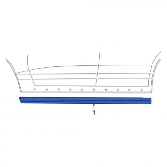 New OEM Left Rocker Panel Guard Fits, 1998-2000, 2003-2011 Lincoln Town Car - Part # 3W1Z5410177BAA