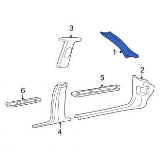 New OEM Right Body A-Pillar Trim Panel Fits, 2007-2011 Lincoln Town Car - Part # 7W1Z5403598AA