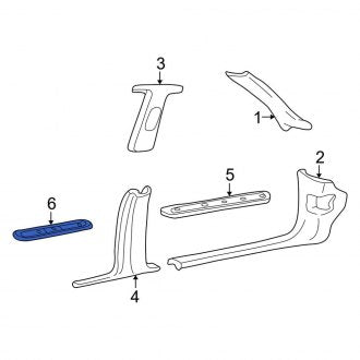 New OEM Rear Left Door Sill Plate Fits, 2003-2005 Lincoln Town Car - Part # 3W1Z5413229CAB