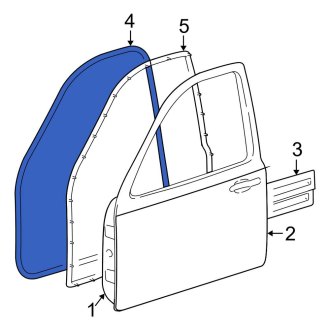 New OEM Rear Right Inner Door Seal Fits, 2006-2011 Lincoln Town Car - Part # 5W1Z54253A10BB