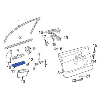New OEM Front Right Door Armrest Fits, 2003-2007 Lincoln Town Car - Part # 3W1Z5424140AAD