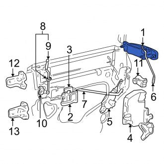 New OEM Rear Right Outer Exterior Door Handle Fits, 2006-2011 Lincoln Town Car - Part # 6W1Z5426604AC