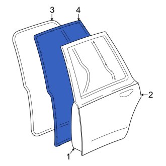 New OEM Rear Left Outer Door Seal Fits, 2001-2011 Lincoln Town Car - Part # 2W1Z5425325BA