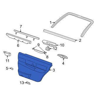 New OEM Rear Left Inner Door Interior Trim Panel Fits, 2010-2011 Lincoln Town Car - Part # AW1Z5427407AE