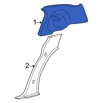 New OEM Rear Right Upper Interior Quarter Panel Trim Panel Fits, 2008-2011 Lincoln Town Car - Part # 7W1Z5452018AA