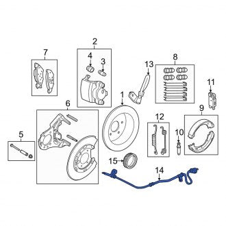 New OEM Rear Right ABS Wheel Speed Sensor Fits, 2004-2011 Lincoln Town Car - Part # 6W1Z2C190B
