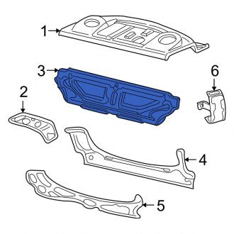 New OEM Rear Forward Partition Panel Fits, 2003-2011 Lincoln Town Car - Part # 6W1Z5446610A