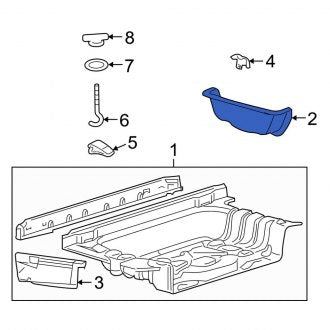 New OEM Rear Floor Extension Fits, 2003-2011 Lincoln Town Car - Part # 3W1Z5411250AA