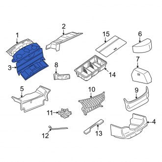 New OEM Package Tray Insulator Fits, 2003-2011 Lincoln Town Car - Part # 6W1Z5446689A
