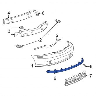 New OEM Front Valance Panel Fits, 2000-2002 Lincoln LS - Part # XW4Z17626CA