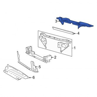 New OEM Front Radiator Support Access Cover Fits, 2003-2006 Lincoln LS - Part # 3W4Z8C291AA