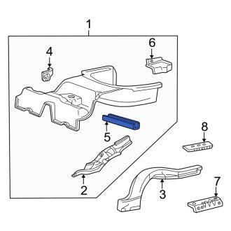 New OEM Rear Floor Pan Crossmember Fits, 2000-2006 Lincoln LS - Part # XW4Z5410780AA
