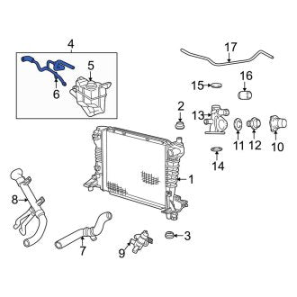 New OEM Engine Coolant Overflow Hose Fits, 2000-2002 Lincoln LS - Part # XW4Z8276CA