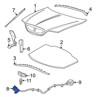 New OEM Front Hood Latch Fits, 2000-2002 Lincoln LS - Part # XW4Z16700BA