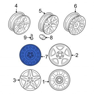 New OEM Wheel Fits, 2004-2006 Lincoln LS - Part # 4W4Z1007EA