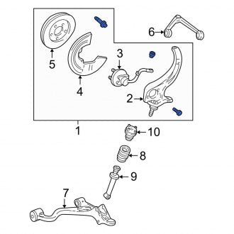 New OEM Front Right Steering Knuckle Fits, 2003-2004, 2006 Lincoln LS - Part # 6W4Z3K185AA