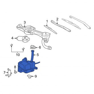 New OEM Washer Fluid Reservoir Fits, 2003-2006 Lincoln LS - Part # 3W4Z17618AA