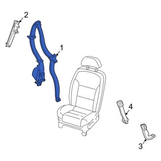 New OEM Front Right Seat Belt Lap and Shoulder Belt Fits, 2001 Lincoln LS - Part # 1W4Z54611B08AAD