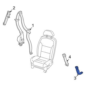 New OEM Front Left Seat Belt Receptacle Fits, 2002 Lincoln LS - Part # 2W4Z5461203AAD