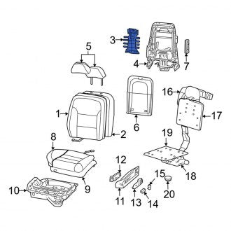 New OEM Front Seat Adjuster Fits, 2003-2006 Lincoln LS - Part # 3W4Z5465500BA