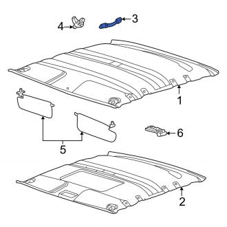 New OEM Rear Right Interior Grab Bar Fits, 2004-2006 Lincoln LS - Part # 4W4Z5431406ABD