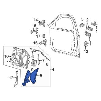 New OEM Rear Right Window Regulator Fits, 2001-2006 Lincoln LS - Part # 5W4Z5427008A