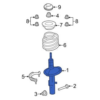 New OEM Front Right Suspension Strut Fits, 2009 Lincoln MKS - Part # 8A5Z18124E