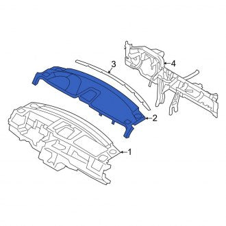 New OEM Instrument Panel Pad Fits, 2013-2016 Lincoln MKS - Part # DA5Z54044F58AA