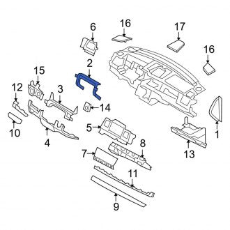 New OEM Instrument Panel Cover Fits, 2009-2012 Lincoln MKS - Part # 8A5Z54044D70AB