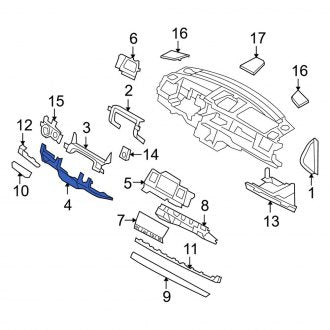 New OEM Instrument Panel Knee Bolster Fits, 2009-2012 Lincoln MKS - Part # 8A5Z5404459AA