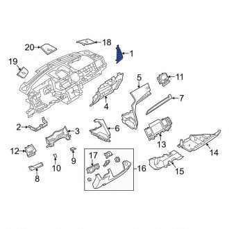 New OEM Right Instrument Panel Side Cover Fits, 2009-2016 Lincoln MKS - Part # 8A5Z5404480AA