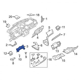 New OEM Instrument Panel Cover Fits, 2013 Lincoln MKS - Part # DA5Z54044D70AA