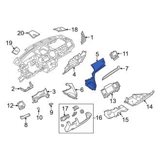 New OEM Right Lower Instrument Panel Trim Panel Fits, 2013-2016 Lincoln MKS - Part # DA5Z54046A62AA