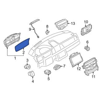 New OEM Instrument Panel Lens Fits, 2013 Lincoln MKS - Part # DA5Z10890A