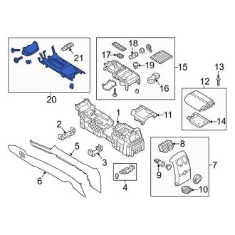 New OEM Automatic Transmission Shift Cover Plate Fits, 2013-2016 Lincoln MKS - Part # DA5Z54045A76EA