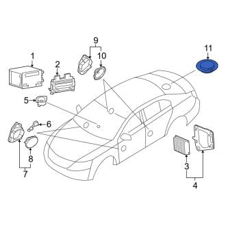 New OEM Rear Left Speaker Fits, 2012-2016 Lincoln MKS - Part # CA5Z18808A