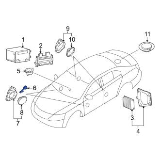 New OEM Speaker Fits, 2013-2016 Lincoln MKS - Part # DA5Z18808K