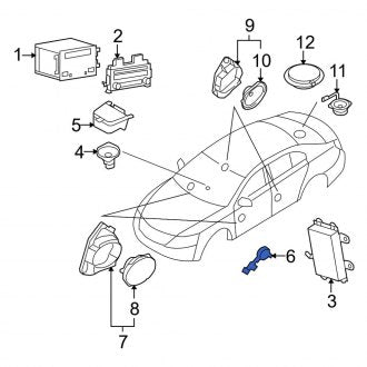 New OEM Rear Right Speaker Fits, 2012-2016 Lincoln MKS - Part # CA5Z18808C