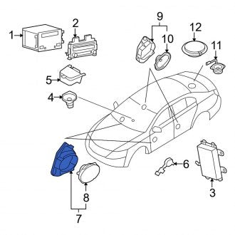 New OEM Front Right Speaker Fits, 2009-2011 Lincoln MKS - Part # 8A5Z18808F