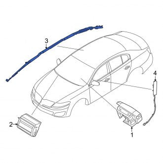 New OEM Right Curtain Air Bag Fits, 2009 Lincoln MKS - Part # 8A5Z54042D94A
