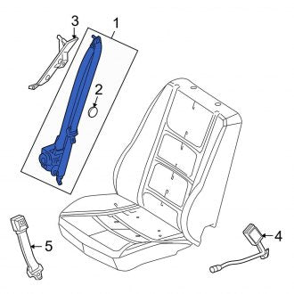 New OEM Rear Right Seat Belt Lap and Shoulder Belt Fits, 2009-2012 Lincoln MKS - Part # BG1Z54611B68AB