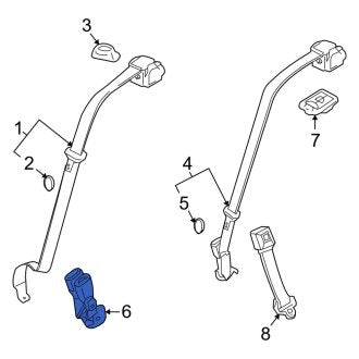 New OEM Rear Seat Belt Receptacle Fits, 2009-2012 Lincoln MKS - Part # BG1Z5460044AB